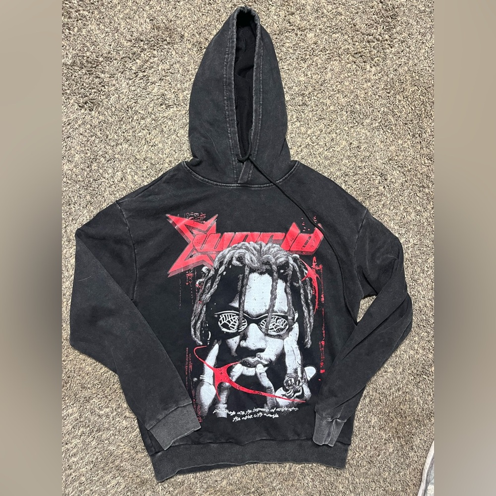 Black Hoodie with Front Graphic